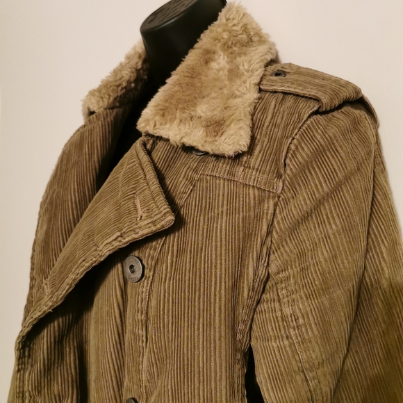 DIESEL CORDUROY/FUR JACKET LG - Picture 2 of 7